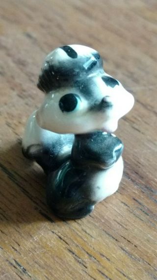Vintage Freeman Mcfarlin Skunk Miniature Animal Ceramic Figurine Wildlife Rare