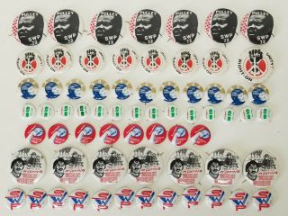 67 Vintage 1972 Socialist Workers Party Presidential Campaign Pinback Buttons