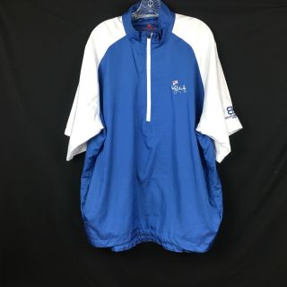 Rush Limbaugh Golf Wind Shirt Men Xl American Flag 1/2 Zip Blue White Jacket Eib
