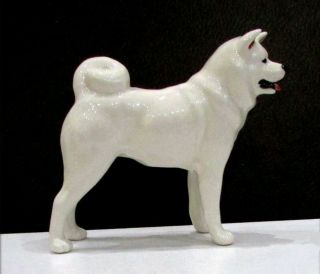 Akita Porcelain Figurine Dog Made In Russia Souvenir