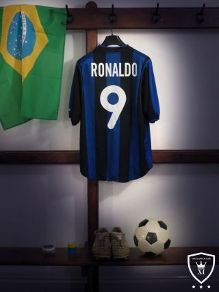 Inter Milan Home Shirt 2000/01 Ronaldo 9 Large Vintage Rare