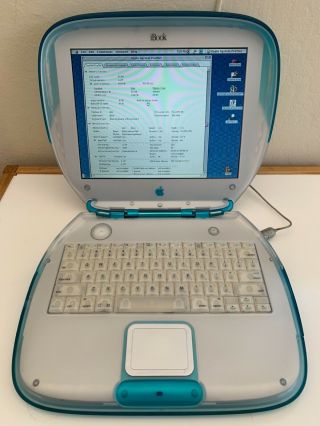 Apple Ibook G3 M2453 Clamshell Powerpc Blue Vintage
