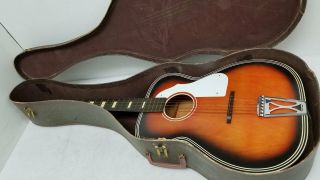Harmony Stella H1143 Vintage Acoustic Guitar Cherry Sunburst W/ Case