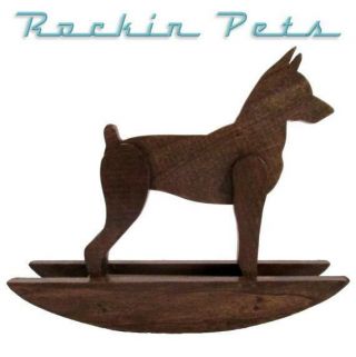 Rocking Miniature Pinscher Wood Rocking Dog Min Pin