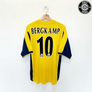 1999/01 Bergkamp 10 Arsenal Vintage Nike Away Football Shirt (l) Sega