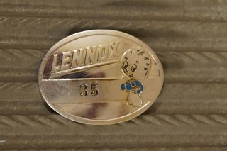 1940 ' s Obsolete Lennox Manufacturing Employee Badge Marshalltown IA No.  35 3