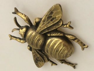 Vintage Joseff Of Hollywood Gold Tone Large Bee Brooch
