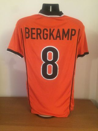 Netherlands Home Shirt 1998 World Cup Bergkamp 8 Xl France 98 Vintage