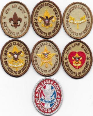 1910 - 2010 100th Anniversary Boy Scouts Of America Bsa Rank Set W/ Eagle