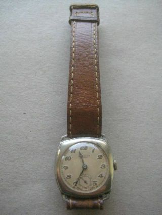 Vintage Steel Cased J W Benson Mens Wrist Watch 141nes20