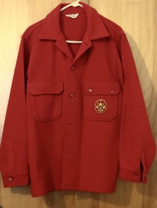 1960’s Vintage Bsa Red Wool Jacket Size 44