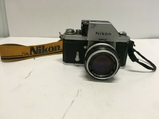‼️VTG Nikon F Photomic Camera With Nikkor - S Auto 1:1.  4 F=5.  8cm NKJ Pat Pend Lens 2