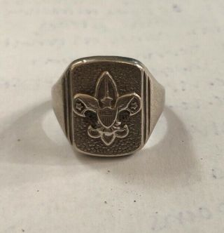 Vintage Sterling Silver Boy Scouts Ring Emblem