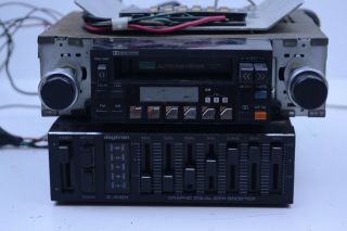 Vintage 1980s Sansui Rx - 700 Cassette Stereo And Daytron Car Equalizer E - 5301