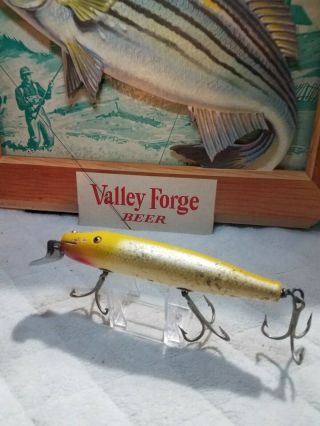 Vintage 6 " Wooden Creek Chub Pikie Fishing Lure