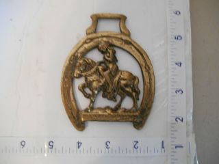 Brass Lady Godiva Riding A Horse /horse Shoe