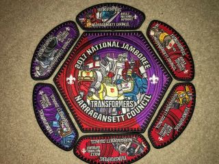 Boy Scout Bsa Narragansett Transformers Ri Council 2017 Jamboree Jsp Patch Set