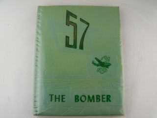 1957 Brownstown Community High School Bomber Yearbook Illinois Il Annual Vintage
