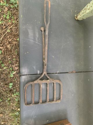 Antique Cast Iron Fireplace Cooking Tool (1800 