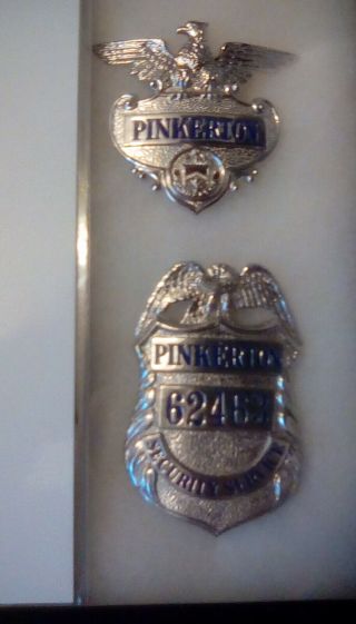 Obsolete Pinkerton Security Services Badge Set.  Make Offers