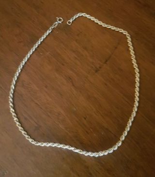 Vintage Italian 9ct Gold Rope Chain Necklace,  40cm,  3.  9g,  Uk Import B 