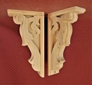 Wood Corbels - - 7 X 13 - 1/2 X 3 - - Unfinished (7005)