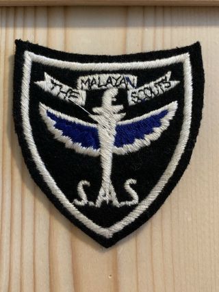 Vintage Date Unknown S.  A.  S.  The Malayan Scouts Patch