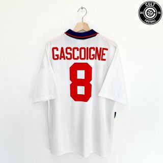 1993/95 Gascoigne 8 England Vintage Umbro Home Football Shirt Jersey (xl) Lazio