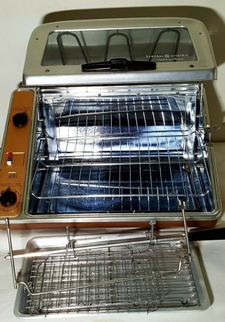 Vtg General Electric Rotisserie Oven GE 17R20 1950s Retro Mid Century Food 2
