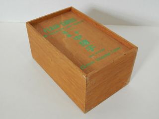Vtg Yale In China Chinese Language Center Flash Cards 1000 Characters Wood Box