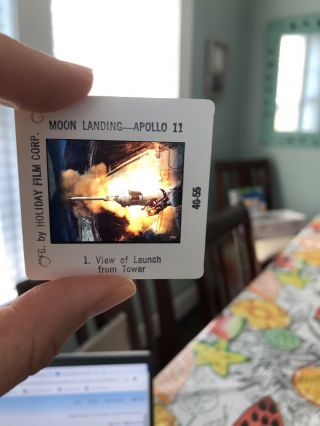 Vintage Apollo 11 Moon Landing 40 Color Slides And Cassette Tape Cond 3