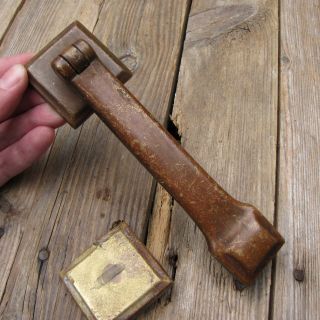 Old Brass Door Knocker With Strike Plate