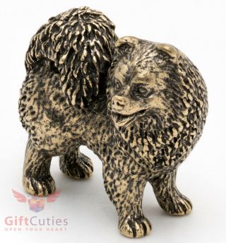 Bronze Figurine Of Pomeranian Spitz Dog