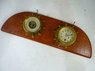 Vintage Chelsea Nautical Clock Barometer Thermometer Wall Mounted Ship 