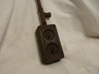 Vintage Industrial Crabtree Cast Iron 2 Gang Dolly Toggle Light Switch