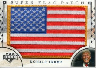 2016 Decision Donald Trump President Usa Flag Patch Sf18 Benchwarmer Sp