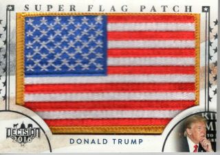 2016 Decision Donald Trump President Usa Flag Patch Sf7 Benchwarmer Sp