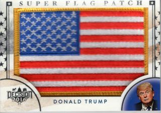 2016 Decision Donald Trump President Usa Flag Patch Sf27 Benchwarmer Sp