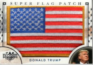 2016 Decision Donald Trump President Usa Flag Patch Sf45 Benchwarmer Sp