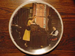 Norman Rockwell The Marriage License Plate 1976 Vintage Rare