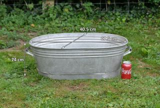 Vintage Old Metal Aluminium Bath Washing Tub Bowl 67.  5 Cm Dog Wash Postage