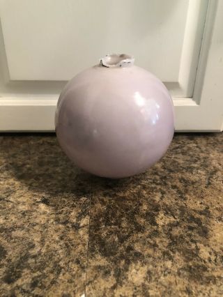 Vintage Purple Lavender Lightning Rod Milk Glass Ball