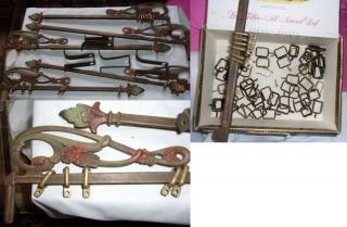 Vintage Victorian Ornate Swing Arm Curtain Rods.