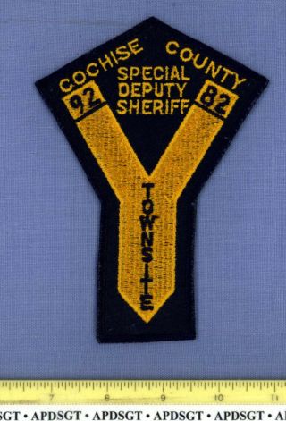 Cochise County Special Deputy Sheriff (old Vintage) Arizona Police Patch Townsit