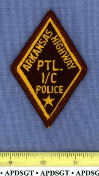 Arkansas Highway Police Patrolman 1/c State Patrol Patch Fe Diamond Shape
