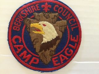 Camp Eagle Berkshire Council Older Cut Edge Camp Patch - W