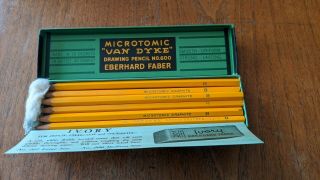 Vintage Nos Eberhard Faber Van Dyke Microtomic Pencils 600 - B Presharpened Box 12