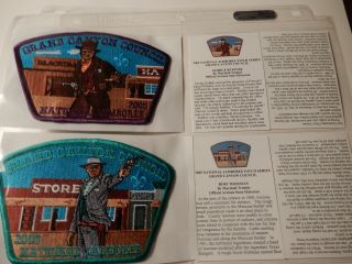 Boy Scout 2005 Nj Grand Canyon Set With Cards,  2 Sided Round