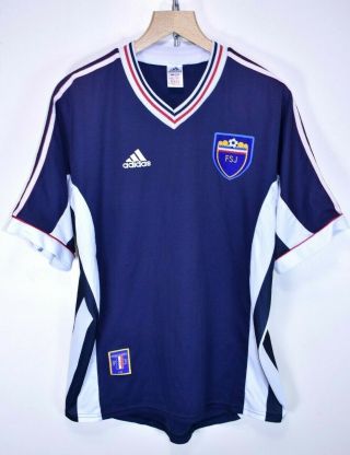 Adidas Fsj Yugoslavia 98/00 Vintage Home Football Soccer Shirt Jersey Tricot L
