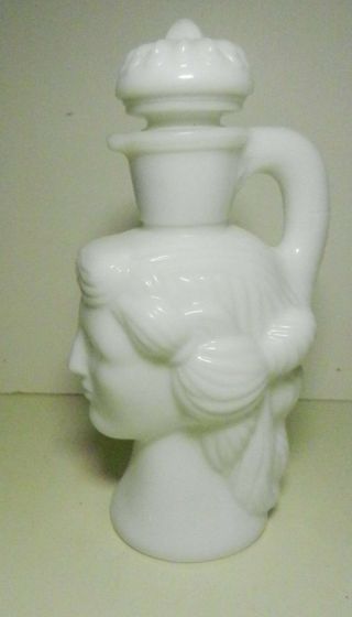 - Vintage Collectible Avon White Milk Glass Goddess Head Grecian Cruet Bottle